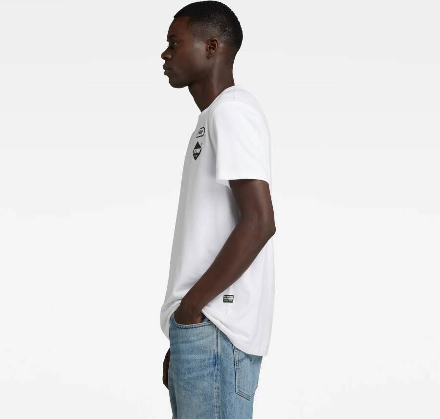 G-Star RAW Chest Graphic T-Shirt Wit Heren