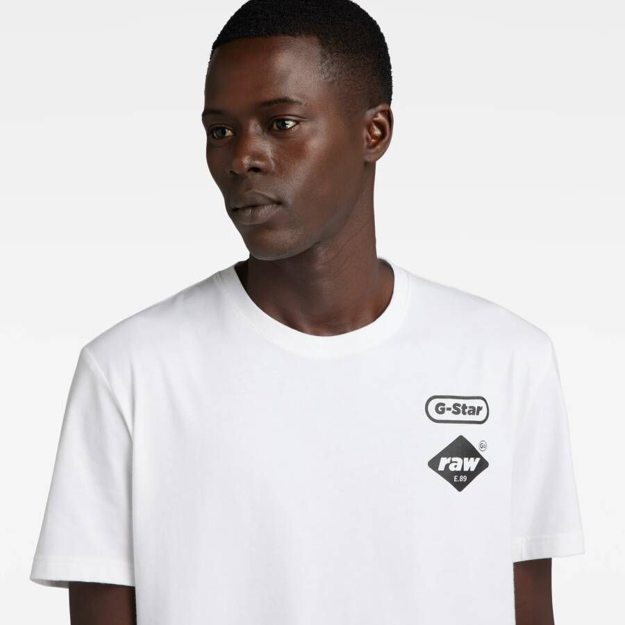G-Star RAW Chest Graphic T-Shirt Wit Heren
