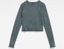 G-Star RAW Cropped Baby Sister Raglan Top Grijs Dames - Thumbnail 2