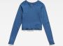 G-Star RAW Cropped Baby Sister Raglan Top Midden blauw Dames - Thumbnail 3