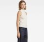 G-Star RAW Cycling Ultra Slim Top Met Rits Lichtblauw Dames - Thumbnail 4