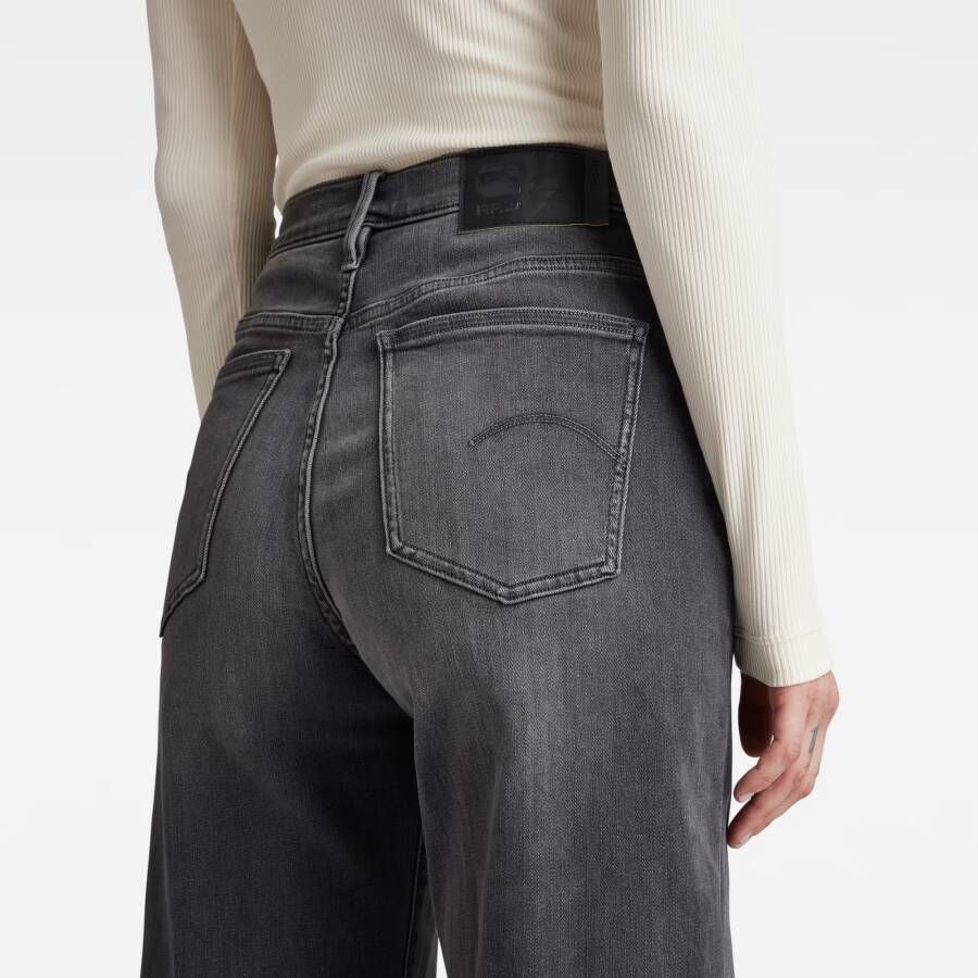 G Star RAW Deck Ultra High Wide Leg Jeans Grijs Dames Kledingwinkel