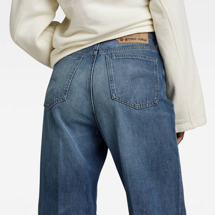 G-Star RAW Premium Deck Ultra High Wide Leg Jeans Midden blauw Dames