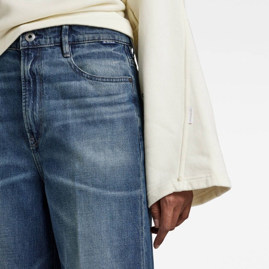 G-Star RAW Premium Deck Ultra High Wide Leg Jeans Midden blauw Dames