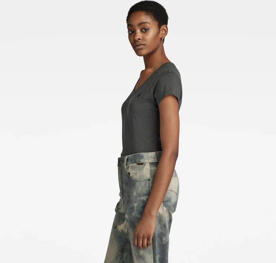 G-Star RAW Eyben Slim V-Hals Top Zwart Dames