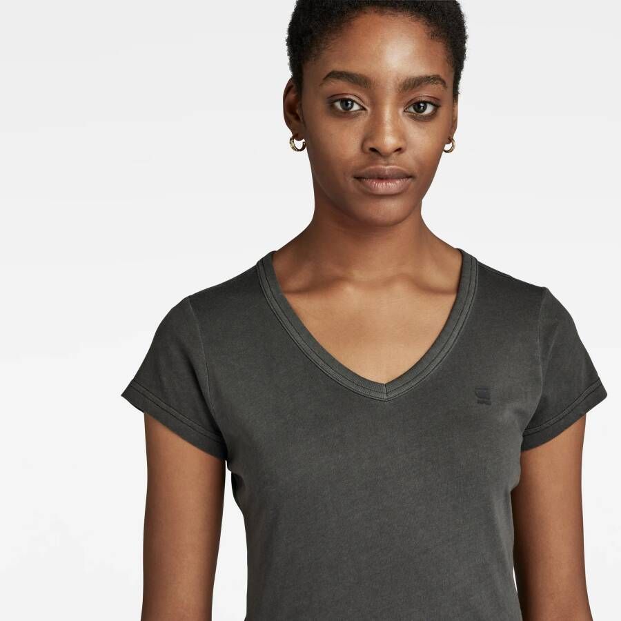 G-Star RAW Eyben Slim V-Hals Top Zwart Dames