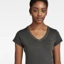 G-Star RAW Eyben Slim V-Hals Top Zwart Dames - Thumbnail 4