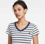 G-Star RAW Shirt met V-hals Eyben Slim Top met kleine -logoprint op borsthoogte - Thumbnail 7