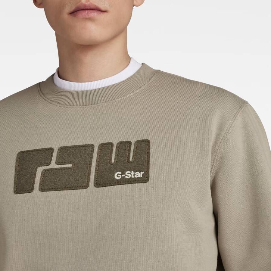 G-Star RAW. Felt Sweater Grijs Heren
