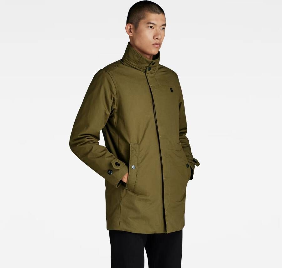 G-Star RAW Gewatteerde Trenchcoat Groen Heren