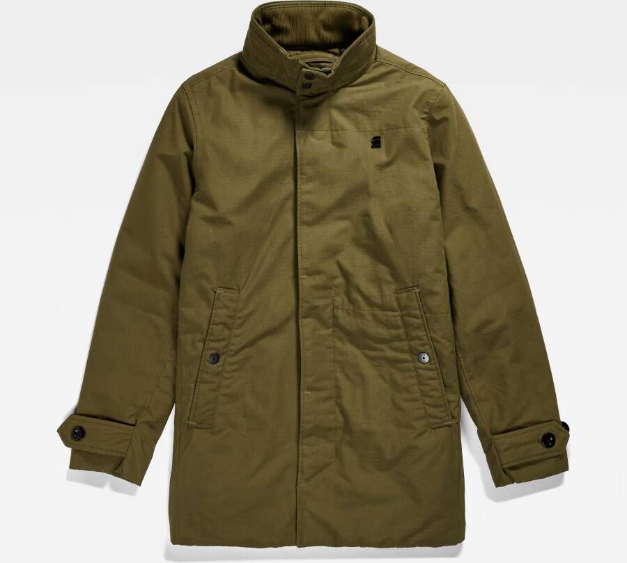 G-Star RAW Gewatteerde Trenchcoat Groen Heren
