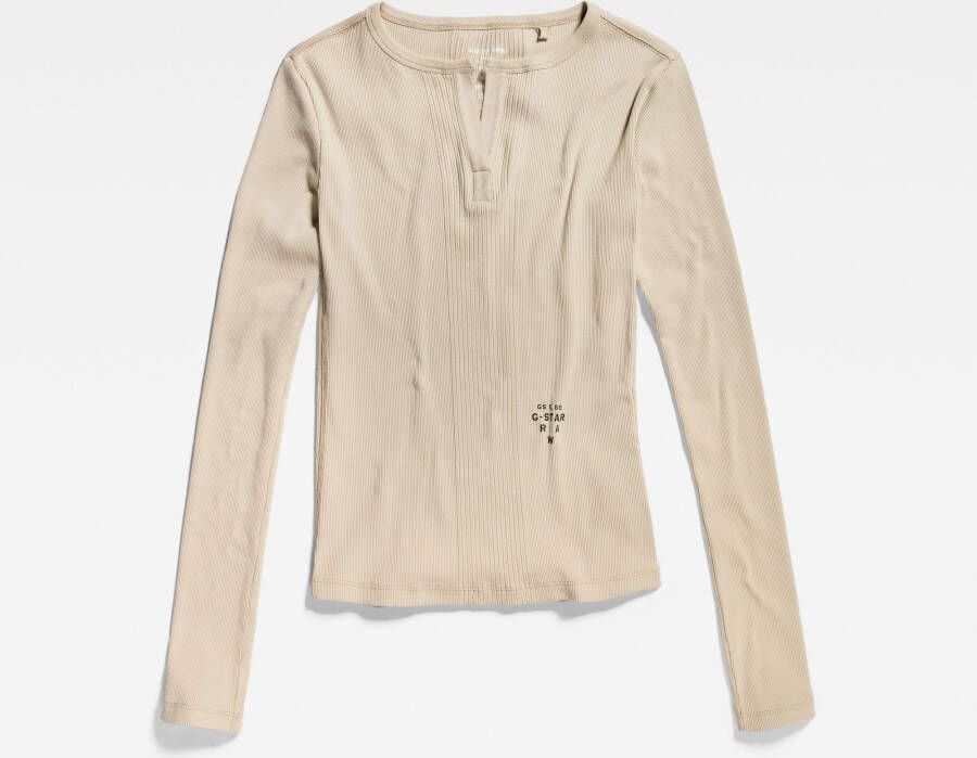 G-Star RAW Granddad Slim Top Beige Dames