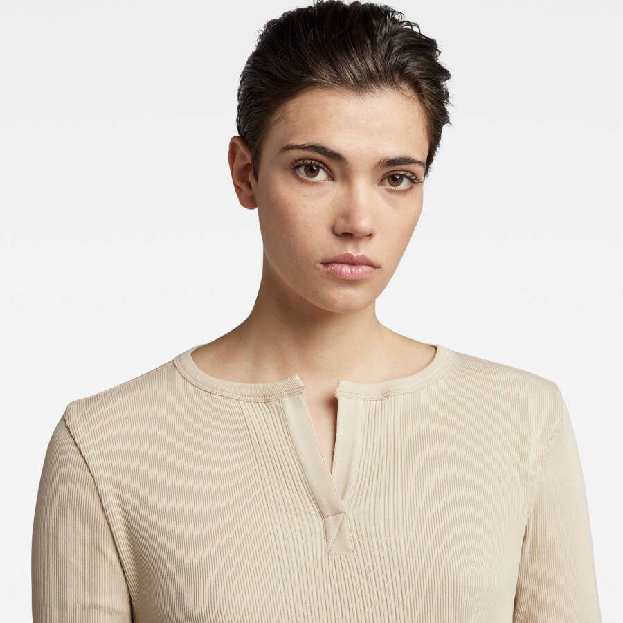 G-Star RAW Granddad Slim Top Beige Dames