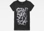 G-Star RAW Graphic 2 Slim Top Zwart Dames - Thumbnail 2