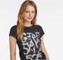 G-Star RAW Graphic 2 Slim Top Zwart Dames - Thumbnail 3