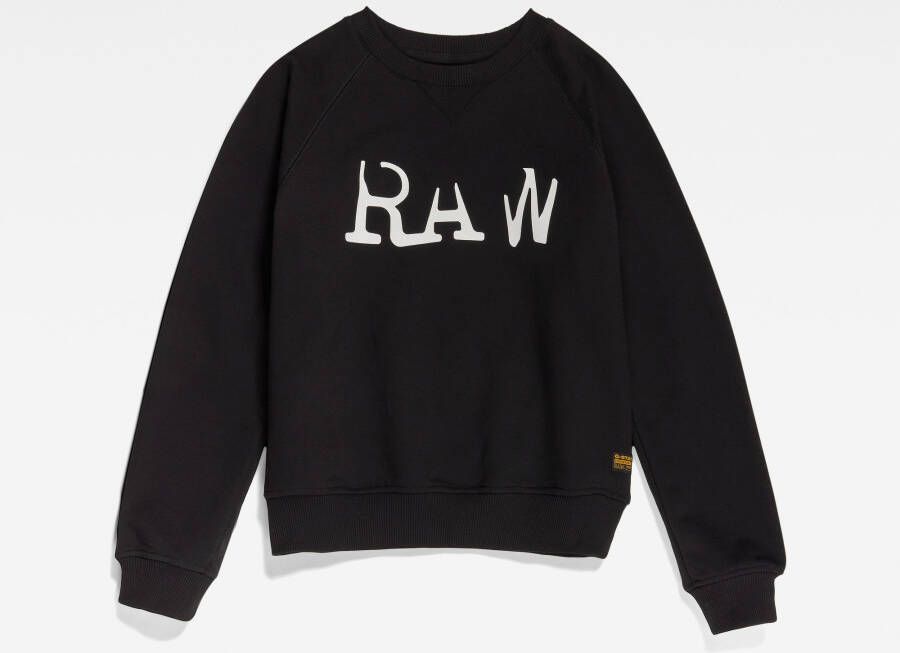 G-Star RAW Graphic Straight Sweater Zwart Dames