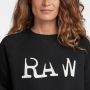 G-Star RAW Graphic Straight Sweater Zwart Dames - Thumbnail 3