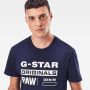 G-Star T-shirt met korte mouwen Graphic 8 r t Blauw Heren - Thumbnail 5