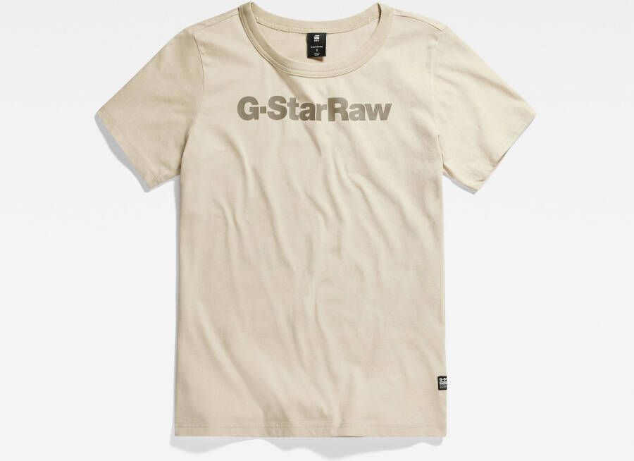 G-Star RAW GS Graphic Slim Top Beige Dames