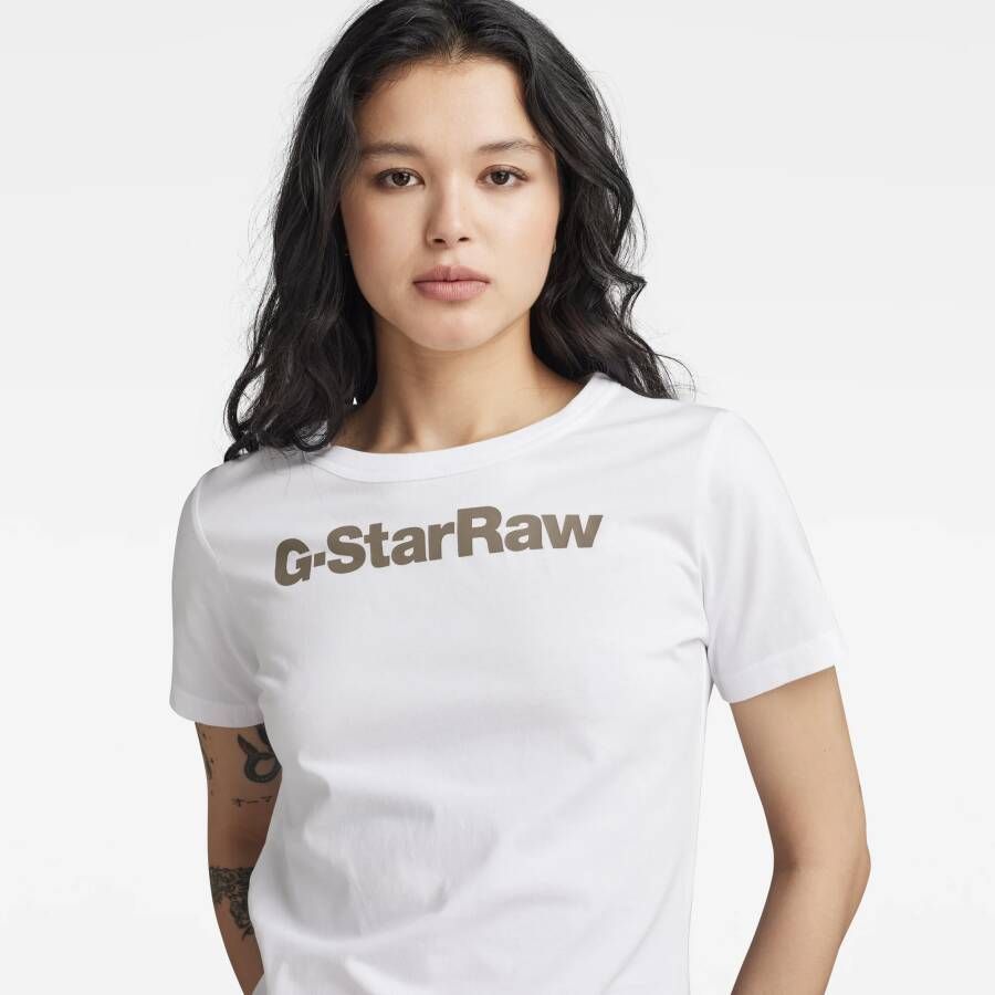 G-Star RAW GS Graphic Slim Top Wit Dames