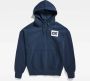 G-Star RAW GS RAW Back Graphic Loose Hoodie Donkerblauw Heren - Thumbnail 3