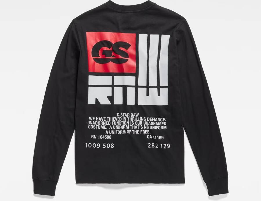 G-Star RAW GS RAW Back Graphic T-Shirt Zwart Heren
