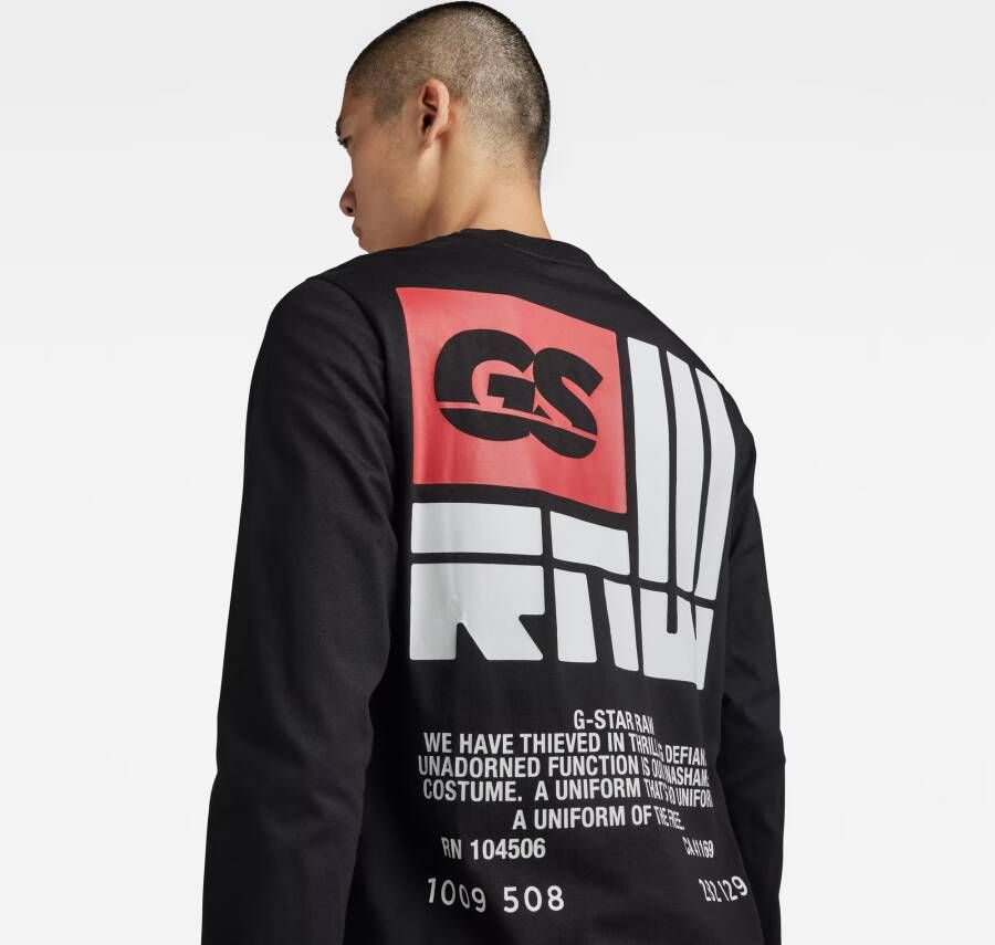 G-Star RAW GS RAW Back Graphic T-Shirt Zwart Heren