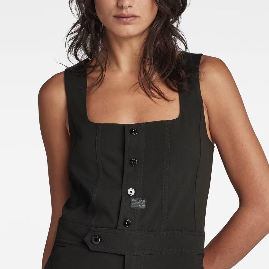G-Star RAW High Waist Jumpsuit Zwart Dames