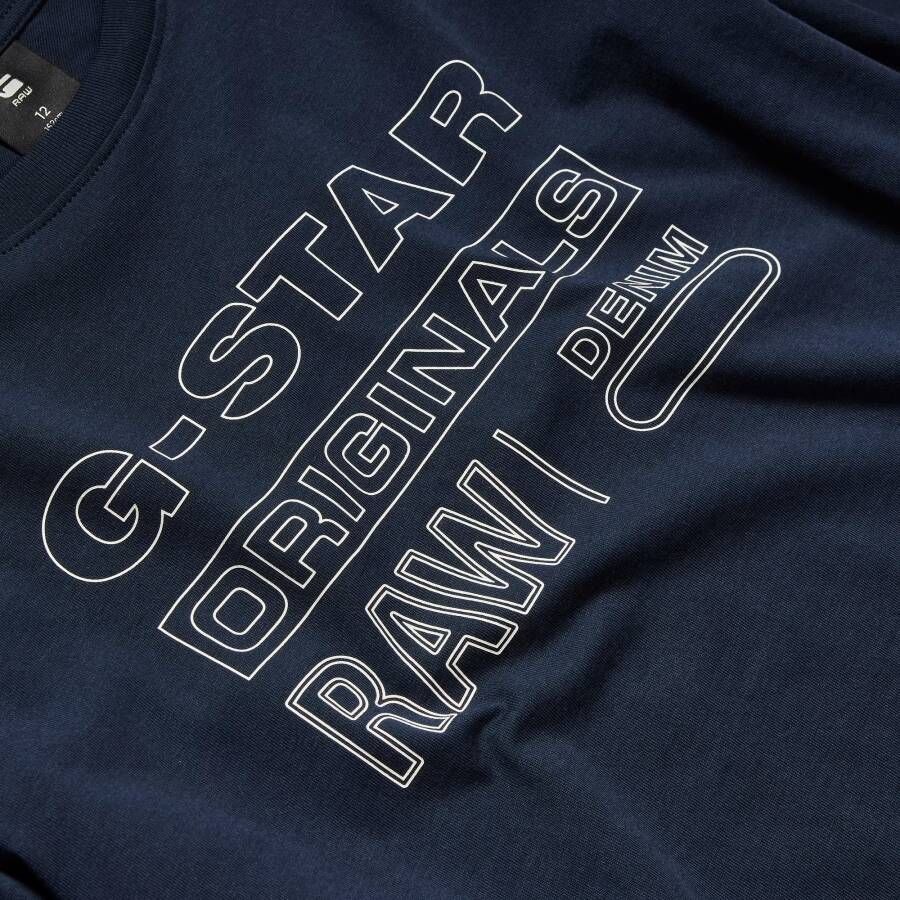 G-Star RAW Kids Long Sleeve T-Shirt G-Star Originals Donkerblauw jongens