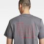 G-Star RAW Lash Back Text T-Shirt Grijs Heren - Thumbnail 4