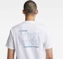 G-Star RAW Lash Back Text T-Shirt Wit Heren - Thumbnail 2