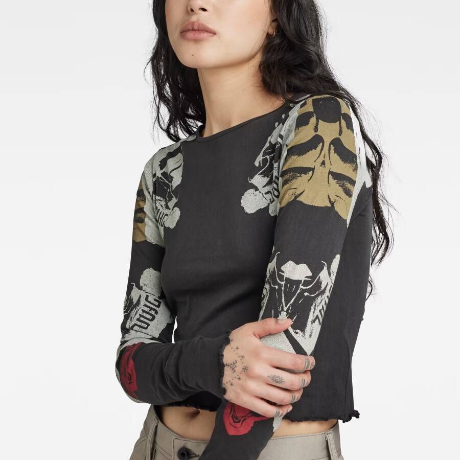 G-Star RAW Lookbook Cropped Baby Sister Top Grijs Dames