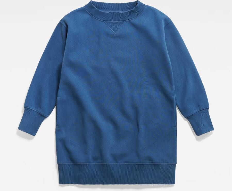 G-Star RAW Loose Vintage Sweater Jurk Midden blauw Dames