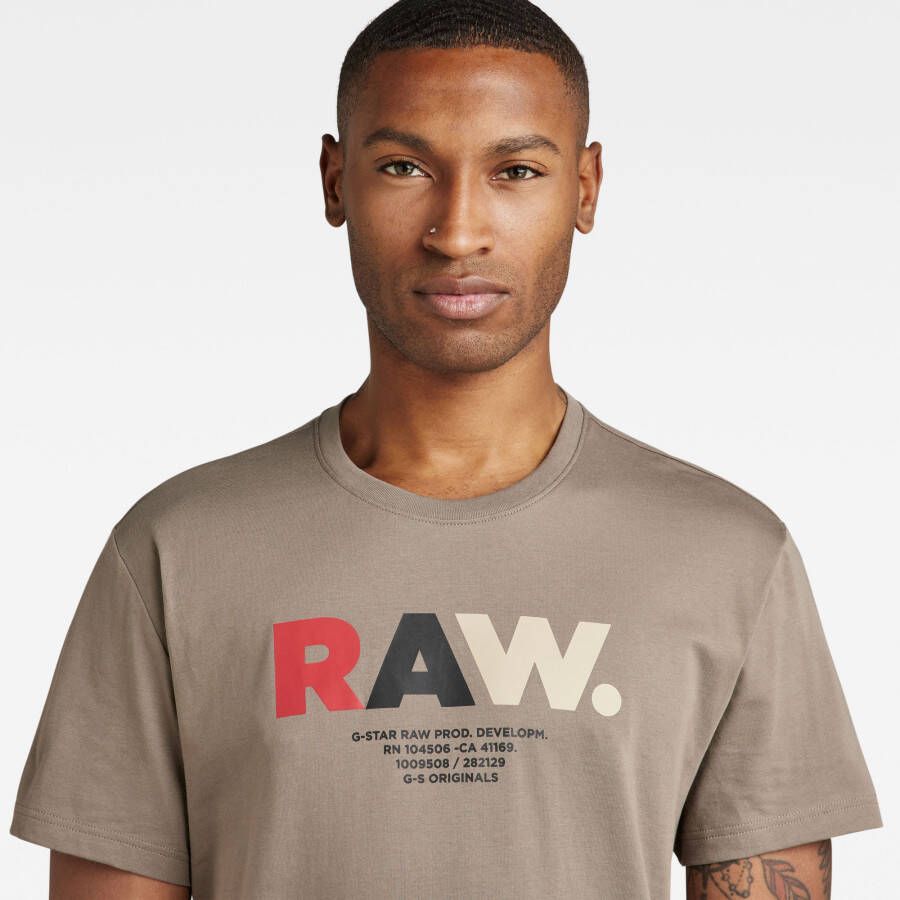 G-Star RAW Multi Colored RAW. T-Shirt Bruin Heren