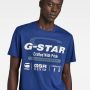 G-Star RAW Old Skool Originals T-Shirt Midden blauw Heren - Thumbnail 6