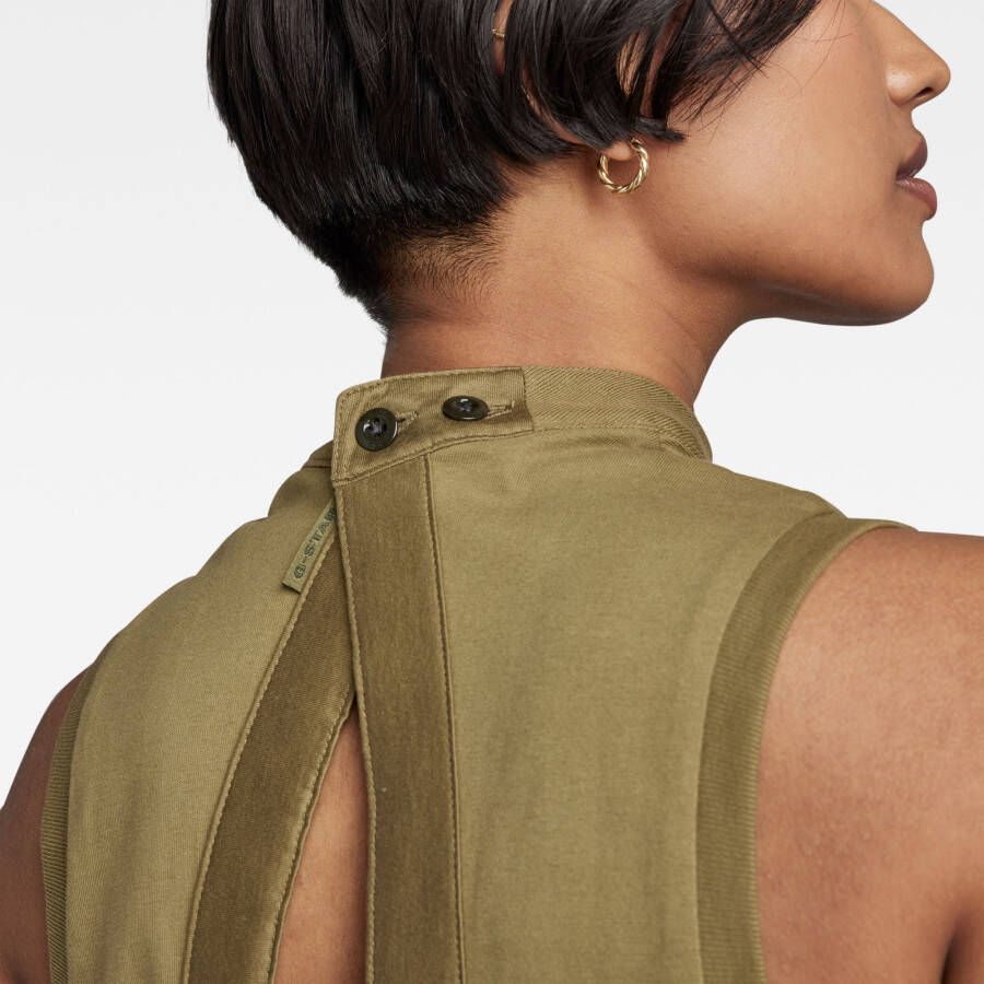 G-Star RAW Jumpsuit Open Back Groen Dames