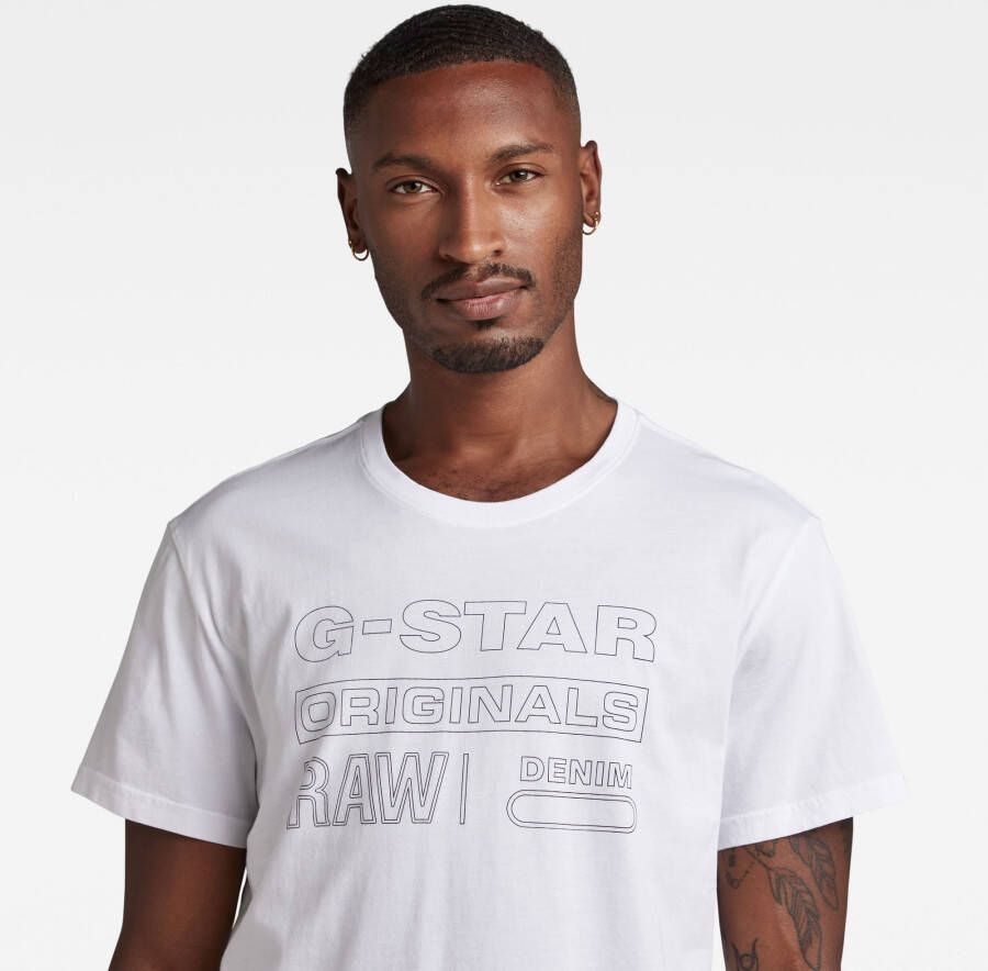 G-Star RAW Originals T-Shirt Wit Heren