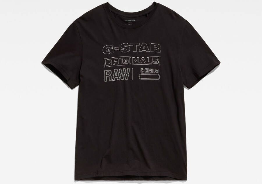 G-Star RAW Originals T-Shirt Zwart Heren