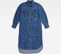 G-Star RAW Overhemdjurk Boxy Midden blauw Dames - Thumbnail 2
