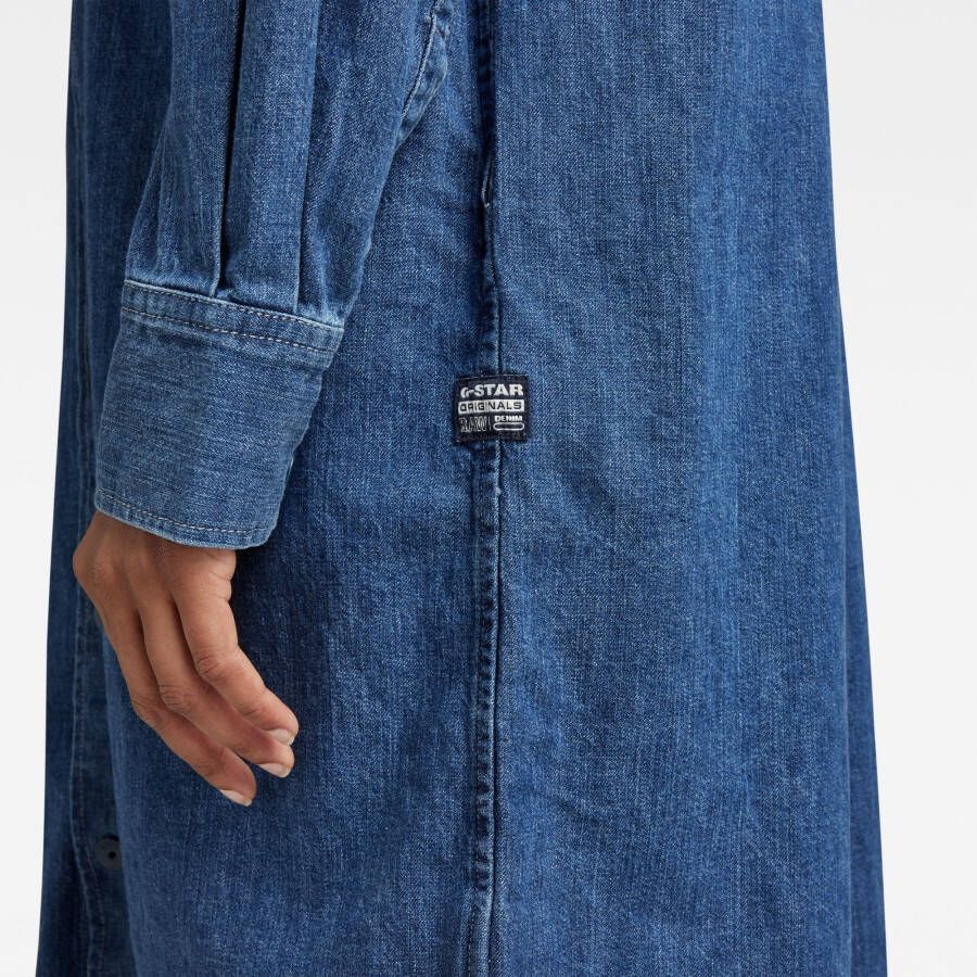 G-Star RAW Overhemdjurk Boxy Midden blauw Dames