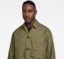 G-Star RAW Oversized Camp Overshirt Groen Heren - Thumbnail 4