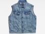 G-Star RAW Oversized Denim Bodywarmer Lichtblauw Dames - Thumbnail 2