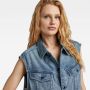 G-Star RAW Oversized Denim Bodywarmer Lichtblauw Dames - Thumbnail 3