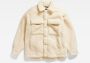 G-Star RAW Oversized Teddy Overshirt Beige Dames - Thumbnail 4