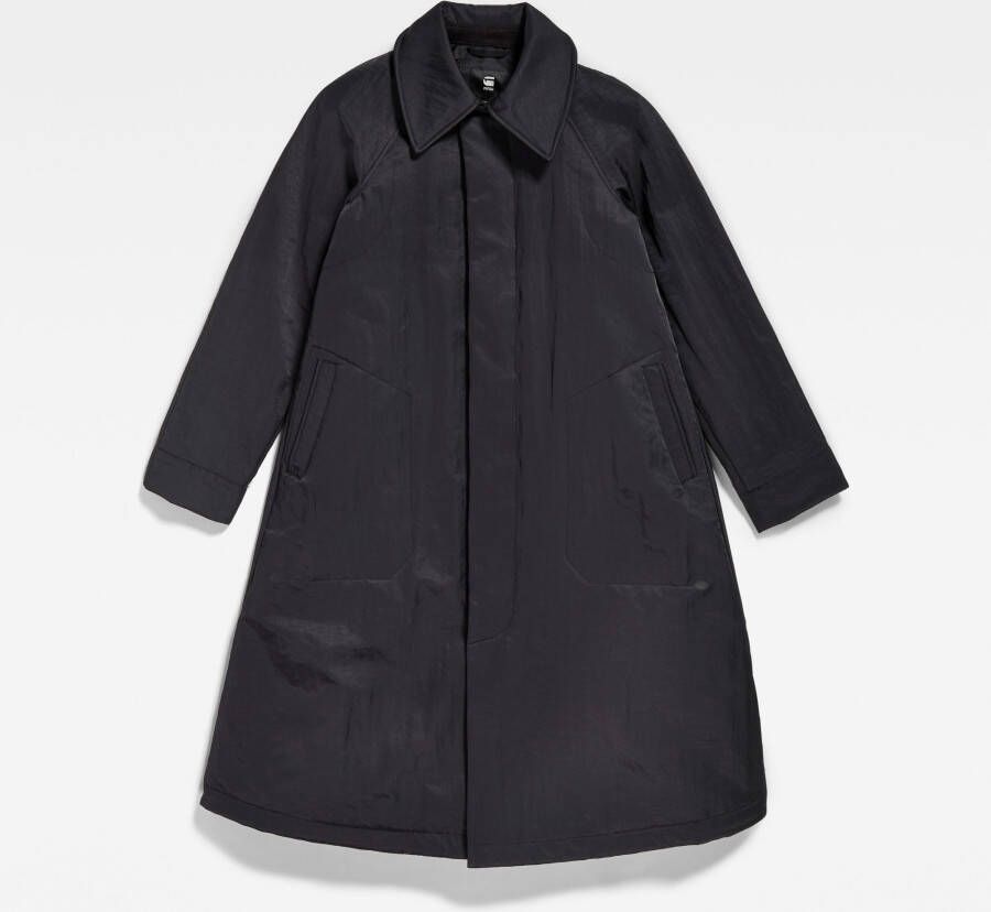 G-Star RAW Padded Wide Trenchcoat Zwart Dames