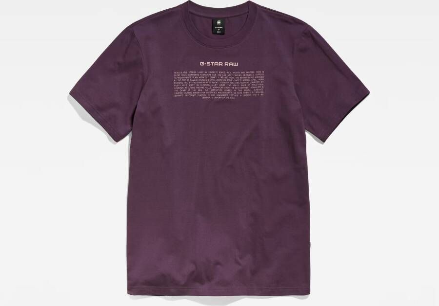 G-Star RAW Poem Slim T-Shirt Paars Heren