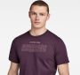 G-Star RAW Poem Slim T-Shirt Paars Heren - Thumbnail 3