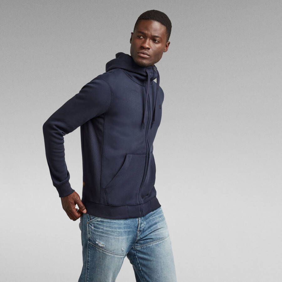 G-Star RAW Premium Core Hooded Zip Sweater Donkerblauw Heren