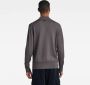 G-Star RAW Premium Core Mock Gebreide Trui Grijs Heren - Thumbnail 2