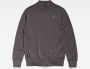 G-Star RAW Premium Core Mock Gebreide Trui Grijs Heren - Thumbnail 3